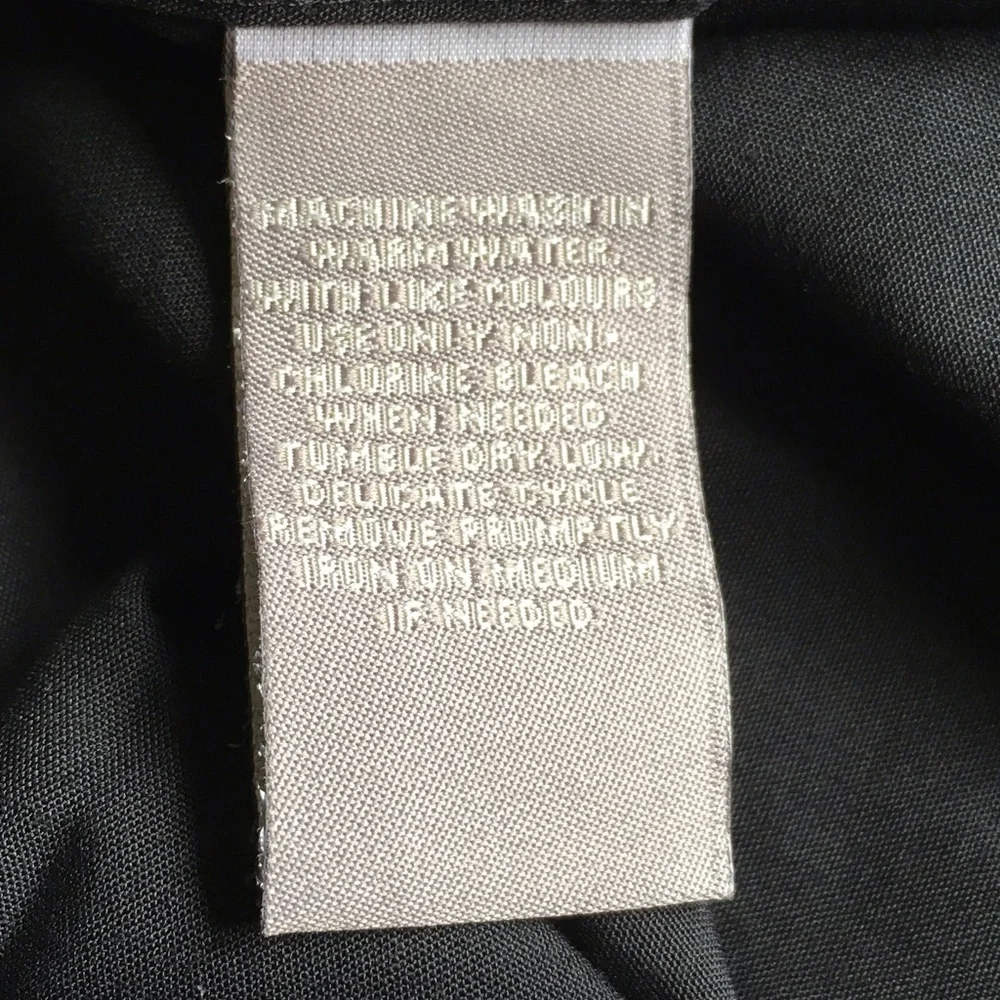 NWOT Protocol Black Dress Shirt Polyester/Cotton Blend Size 15 1/2 Sleeve 32/33 - Picture 4 of 7